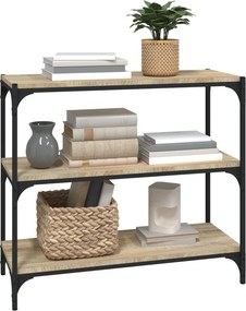vidaXL Βιβλιοθήκη Sonoma Δρυς 80x33x70,5 εκ. Επεξεργ. Ξύλο &amp; Ατσάλι