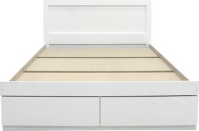 Κρεβάτι Olympus pakoworld με συρτάρι σε λευκή απόχρωση 150x200εκ