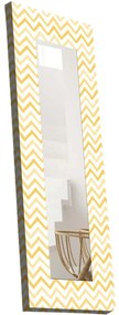 Καθρέπτης Τοίχου 814MVT1108 40x120cm Yellow-White Wallity Wood, Canvas