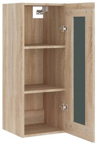 vidaXL Μπουφές Sonoma δρυς 34,5 x 34 x 180 εκ. από Επεξεργασμένο Ξύλο