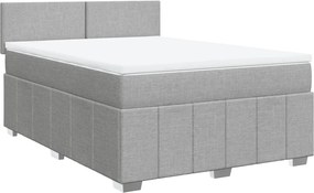 vidaXL Κρεβάτι Boxspring με Στρώμα Αν. Πράσινο 160x200εκ Υφασμάτινο
