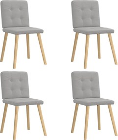 vidaXL Καρέκλες τραπεζαρίας 4 τεμ Cloud Grey Fabric