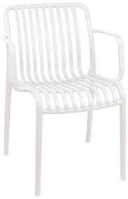 Πολυθρόνα Zoi pakoworld pp σε λευκή απόχρωση 55.5x57.5x79εκ