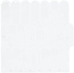 vidaXL Διακοσμητικά Αυτοκόλλητα 10 pcs Λευκό 30 x 30 x 0,8 εκ