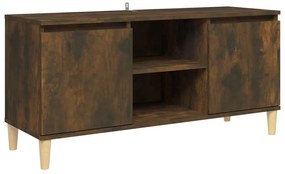 vidaXL Έπιπλο Τηλεόρασης Καπν. Δρυς 103,5x35x50 εκ. Μασίφ Ξύλινα Πόδια