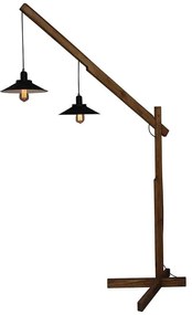 Φωτιστικό Δαπέδου HL-306FL 77-3140 Michio Black Homelighting Metal,Wood