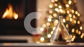 Intra Συλλεκτικό Ξύλινο Παζλ Plywood  4mm - Διακοσμητικό πεύκο σε γυάλινο βάζο στο τζάκι Σε Ξύλινο Κουτί - Διαστάσεις: 10x10 cm – 25 κομμάτια