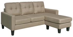 ΚΑΝΑΠΕΣ ΓΩΝΙΑ ΑΝΑΣΤΡΕΨΙΜΗ MEGGY HM3297.03 ΜΠΕΖ ΥΦΑΣΜΑ 184,5x129x86Yεκ.