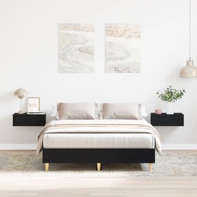 vidaXL Κρεβάτι 135x190 εκ σε Μαύρο Δρυς
