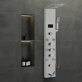 VEVOR Shower Panel Tower System 6 Modes Hydroelectricity LED Stainless Steel