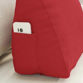 vidaXL Μαξιλάρι Πλάτης Κόκκινο 45 x 20 x 35 εκ. ύφασμα