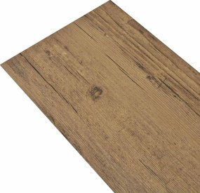 vidaXL Πλάκες Δαπέδου 18 pcs Καρυδιά Καφέ 5,26 τ.μ. PVC