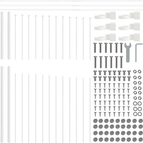 vidaXL Φράχτης Κήπου 6 pcs Λευκό 170 x 215 cm