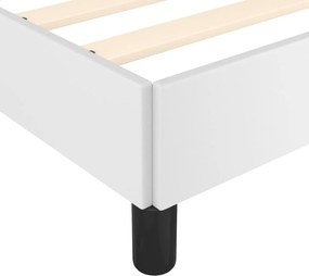 vidaXL Πλαίσιο Κρεβατιού χωρίς στρώμα Λευκό 120x190 εκ.Συνθ. Δέρμα