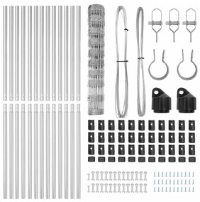 vidaXL Στύλος Περιφράξεων Γαλβανισμένο 25 x 1 m Ατσάλι