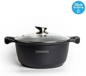 Royalty Line Κατσαρόλα Αντικολλητική 28cm 6.2L Με Επίστρωση Μαρμάρου RL-BS28M