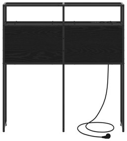 vidaXL Κεφαλάρι Αποθήκης Μαύρη δρυς 80 cm Επεξεργασμένο ξύλο