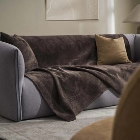 Βελουτέ Ριχτάρι Τριθέσιου Καναπέ (180x310) Gofis Home Nimbus Dark Chocolate 447/41