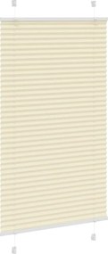 vidaXL Πλισέ περσίδα Κρέμα 80x100 cm Πλάτος υφάσματος 79,4 cm