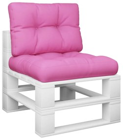 vidaXL Μαξιλάρια Παλέτας 2 τεμ. Ροζ Υφασμάτινα