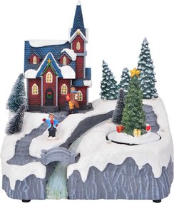 vidaXL Διακόσμηση Χριστουγεννιάτικου Χωριού Πολύχρωμο Πλαστικό