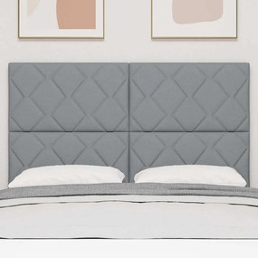 vidaXL Υφασμάτινο Κεφαλάρι Geometric Ανοιχτό γκρι 140 cm ύφασμα