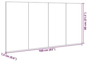 Κεφαλάρι Κρεβατιού 160 εκ. Sonoma Δρυς Επεξ. Ξύλο με Κομοδίνα - Καφέ