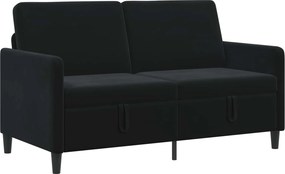 vidaXL Καναπές με Αποθήκευση Μαύρο 152 x 78 x 87 εκ Πολυεστέρας