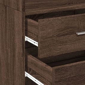 vidaXL Ντουλάπι Καφέ Δρυς 45x42,5x185 εκ. από Επεξεργασμένο Ξύλο