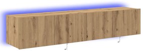 vidaXL Καλόγεροι Τηλεόρασης με Φώτα LED 2 τεμ Κατασκευαστής Δρύς 80x35x31 εκ