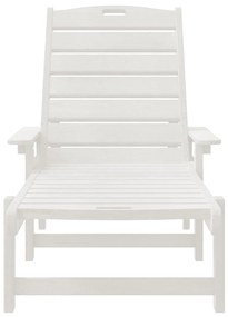 vidaXL Ξαπλώστρες 2 τμχ, Λευκές, 162x53x98.5 εκ., HDPE