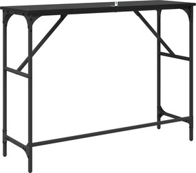 vidaXL Τραπέζι κονσόλας Μαύρη Οξυά 100 x 32 x 75 εκ Επεξεργασμένο ξύλο