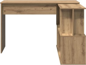 vidaXL Γραφείο Γωνιακό Τεχνίτης Δρυς 200,5x50x76 εκ Επεξεργασμένο Ξύλο