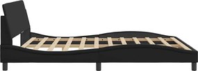 vidaXL Πλαίσιο Κρεβατιού Dover Μαύρο 183x213 εκ Συνθ. Δέρμα