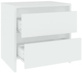 Κομοδίνα 2 τεμ. Λευκά 45 x 34,5 x 44,5 εκ. από Μοριοσανίδα - Λευκό
