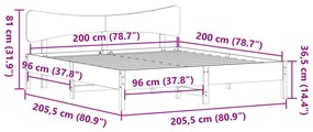 ΣΚΕΛΕΤΟΣ ΚΡΕΒ. ΧΩΡΙΣ ΣΤΡΩΜΑ ΛΕΥΚΟ 200X200 ΕΚ ΜΑΣΙΦ ΠΕΥΚΟ 3328221