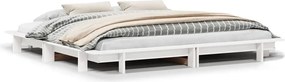 vidaXL Σκελετός Κρεβ. Χωρίς Στρώμα Λευκό 180x200 εκ Μασίφ Πεύκο