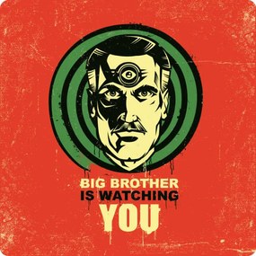 Εικονογράφηση Big Brother is watching you illustration, Man_Half-tube