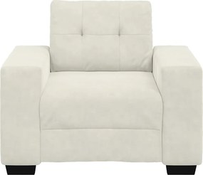 vidaXL Πολυθρόνα-Καναπέ-Κρεμ 100x78x80 εκ. Βελούδο
