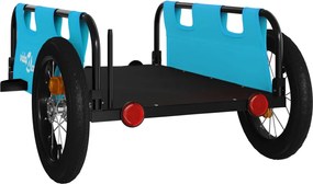 vidaXL Τρέιλερ Ποδηλάτου Μπλε Ύφασμα Oxford/Σίδηρος