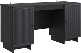 vidaXL Γραφείο Μαύρο Επεξεργασμένο Ξύλο 142,5 x 50 x 75 εκ.