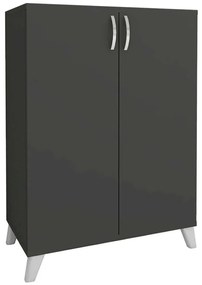 Παπουτσοθήκη - Ντουλάπι Lilly 0212572 72x32,5x88cm Anthracite Melamine, Polypropylene