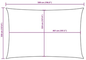 Πανί Σκίασης Ορθογώνιο Τερακότα 3,5 x 5 μ. από Ύφασμα Oxford 135380