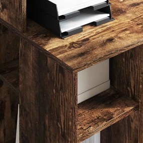 vidaXL Γραφείο Καπνιστό Δρύς 90 x 48 x 101,5 εκ. Επεξεργασμένο ξύλο