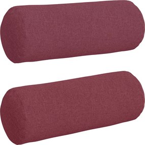 vidaXL Μαξιλάρια Στήριγμα 2 pcs Κόκκινο Ø 25 x 70 cm ύφασμα