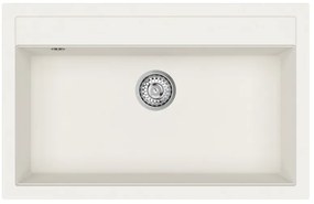 Helika Quadro SQQ 103 Ένθετος Γρανιτένιος Νεροχύτης Μ79.5xΠ50.5cm Λευκό