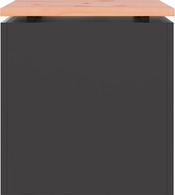vidaXL Παγκάκι κήπου Μαύρο 40 x 40 x 43 cm Ατσάλι