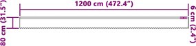 vidaXL Κουρτίνα Δαντέλας με κουρτίνες Λευκό 80 x 1200 εκ Πολυεστέρας