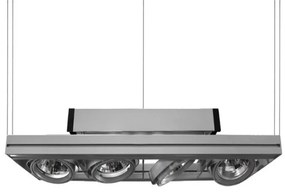 Σποτ Φωτιστικό Οροφής Τετραπλό Ασημί 3-104006 Lumen-3-104006-Ασημί 3-104006