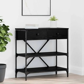 vidaXL Τραπέζι Κονσόλας Μαύρη Δρυός 75x34.5x75 εκ. Κατασκευασμένο από Ξύλο